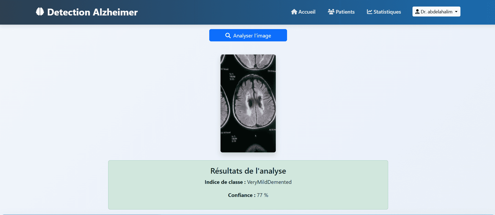 MRI image upload