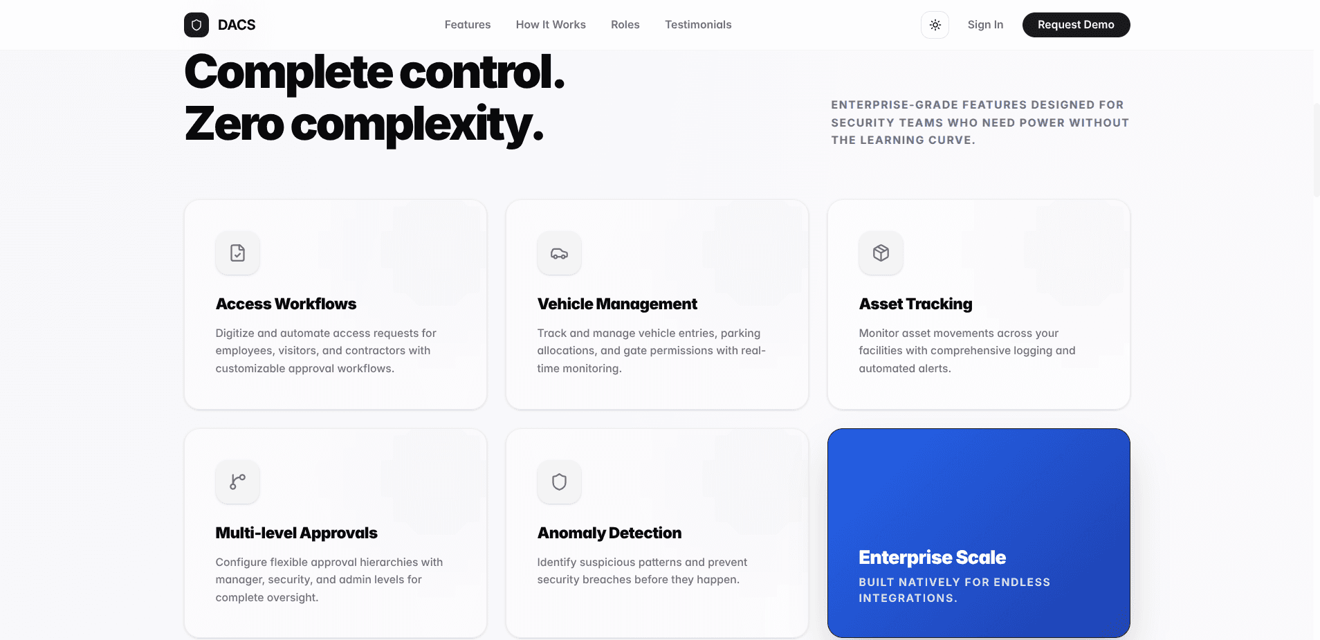 DACS platform capabilities